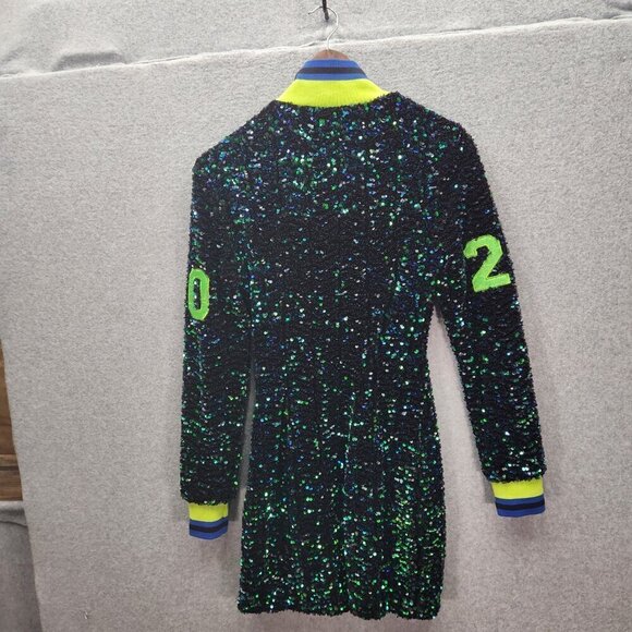 Sequin Runway Long Sleeve Dress By Shane Justin - Picture 3 of 13